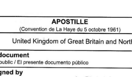 What does the Apostille prove or certify?